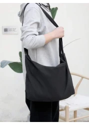 Fashionable Large Capacity Solid Color Tote Bag Casual Men s Shoulder Bag Unisex Messenger Bag College Student School Campus Backpack Travel Office Bag Shopping Bag Gift For Men Crossbody Bag