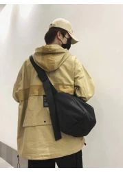 Minimalist Hobo Bag Large Capacity Black Crossbody Bag Sling Bag Shoulder Bag Side Bag For Holiday Travel Essentials School Bag For College Students Summer Gifts For Boyfriend College Bag Men Bag Lapt