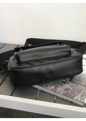 حقيبة كتف رجالية كبيرة السعة ومقاومة للبلى ، مزودة بسحاب ناعم غير عالق ، مناسبة للتنقل والدراجة الخ