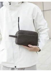 peach tree Men s Versatile All In One Wallet Clutch Wrist Crossbody Bag With Storage For Business Trip Personal Items Gift For Men Father s Day Valentine s Day Peach Tree