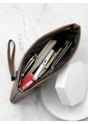 Men s Casual Clutch Bag Large Capacity Business Vintage Envelope Underarm Bag Multi Function Handbag