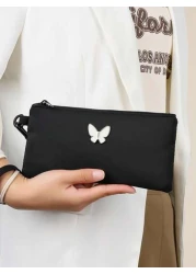 محفظة رجالية جديدة كيس قابض بسحاب طويل، محفظة للهاتف، محفظة مشبك، حقيبة معصم