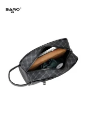 saroxi محفظة ذات سعة كبيرة ، كلاتش، حقيبة يد متنقلة مقاومة للخدش مناسبة للعمل والسفر والمواصلات والمدرسة ، بتصمي