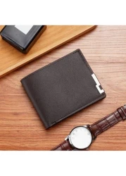 محفظة قصيرة مطوية للرجال، حامل بطاقات سعة كبيرة للأعمال، محفظة متعددة الوظائف للشباب، محفظة جديدة رفيعة جملة