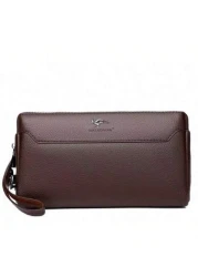 Large Men s Leather Long Wallet Handbag For Travel Passport Business Mobile Phone Credit Card Anti Theft Password Lock Casual Clutch Christmas Gifts Winter Christmas Men Bag Bag For Men Men Wallet Han