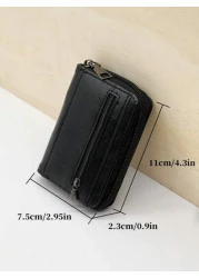 HOVI'S محفظة حامل بطاقات بتصميم كلاسيكي بسيط، حافظة نقود متعددة الوظائف فائقة الحمل