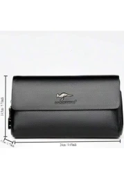 Plus Size Men s Long Leather Clutch Wallet Travel Passport Business Credit Card Holder Casual Fashion Anti Theft Password Lock Handbag Purse
