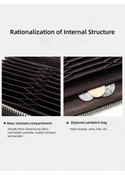 HOVI'S محفظة صغيرة بسيطة متعددة الوظائف حقيبة قابضة مع فتحات بطاقات - محفظة أعمال ، محفظة نقود ، محفظة طويلة ، حقي