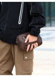 Men s Vintage Business Casual Shoulder Bag Can Be Hand Held And Cross Body Suitable For Daily Use College Father s Day Gift Valentine s Day Gift Side Bag Crossbody Bag Sling Bag Multi Functional Trave