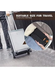 1pc Large Capacity Travel Toiletry Bag Oxford Cloth Compartment Wash Bag Makeup Bag Cation Material Solid Color For Business Trip Shaving Kit Skincare Products Portable Storage Bag Toiletry Organizer