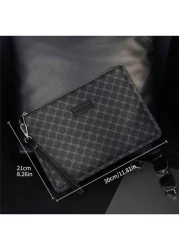 Clutch Bag Wristlet Bag Handbag Envelope Bag Purses And Bag Large Capacity Oversized Portable Lightweight Travel Essentials For Travel Vacation Work Office Business Commute PU Leather Vintage Geo Prin