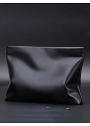 gorchis New Men s Soft Leather Clutch Bag Large Capacity Envelope Bag Black Practical With Space For Mobile Phones And Change Handbag Purses Anti Theft Bag Carry On College Multi Functional Christmas