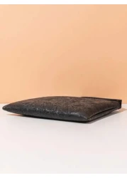 حقيبة يد مزخرفة بنقشة جلدية، حقيبة معصم بسيطة، حامل بطاقات سعة كبيرة، متعددة الاستخدامات للاستخدام اليومي وا