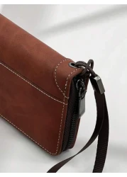 HOVI S Fashion Retro Minimalist Long Wallet Spacious With Multiple Card Slots Business Commute Zipper Wallet For Men Christmas Gifts Gift Thanksgiving Vintage Gifts For Men Wristlet Keychain Wallet Tr