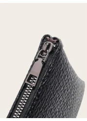 Men s Fashion Stylish Simple Litchi Pattern Clutch