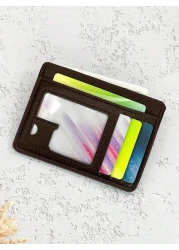 HOVI S Classic Minimalist Card Holder Slim Portable Multi Functional Wallet With Coin Pouch Man Bag Students School Supplies Large Capacity University Bag College Teacher Christmas Holiday Wash Bag Ol