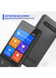 Language Translator Device, 2024 Instant Two-Way Language Translator, 144 Languages Supported, Online/Offline/AI/Voice/Photo Translation, Portable Translator Device for Business Learning Travel
