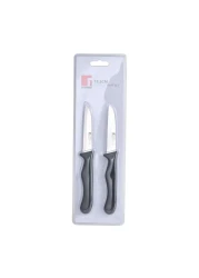 Bergner Stainless Steel 2Pieces Fruit Knife Set, Black Colour, BG39900BK