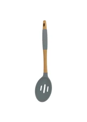 Home Pro Silicone Head Slotted Spoon Blue And Beige