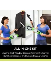 Steam Mop &amp; Handheld Steam Cleaner, 10-in-1 Multipurpose Floor Steamer for Hardwood, Tile, Grout, Upholstery &amp; Carpet, Chemical-Free Deep Cleaning.