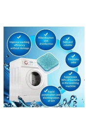 Deep Clean Washing Machine Tablets &ndash; Descaling Tub Cleaner Powder for Front &amp; Top Load Machines, Removes Drum Stains, Residue, and Odors &ndash; Effective Washing Machine

