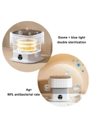 Portable Washing Machine Mini 11L &ndash; Compact 60W Foldable Washer &amp; Dryer for Clothes, Apartment, Space-Saving Laundry Solution &ndash; Grey
