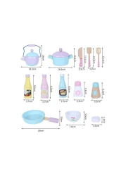 مجموعة مطبخ خشبية للعب الأدوار للأطفال - لعبة مطبخ تظاهرية للبنات والأولاد من سن 3 إلى 6 سنوات مجموعة مطبخ خشبية تعليمية مع ملحقات