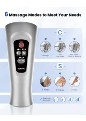 Renpho Leg Massager For Circulation And Relaxation, Calf Feet Thigh Massage, Sequential Wraps Device With 6 Modes 4 Intensities, Helps To Relax Legs, Gifts For Mom Women Father Dad