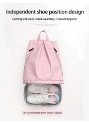 1pc Boys And Girls School Backpack Waterproof Large Capacity Sports Backpack With Shoe Compartment Fashion Solid Color Casual Backpack Suitable For Outdoor Outing Travel Hiking Stadium Sports Universi