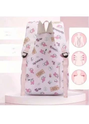 Sanrio حقيبة ظهر Sanrio، حقيبة مدرسية كاواييه أنيقة ، حقيبة ظهر ملونة للفتيات ، حقيبة خارجية قابلة للطي سعة كبيرة