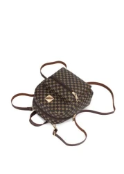 Cute Small Zipper Backpack Geometric Pattern Backpack With Adjustable Strap