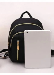 Nylon College Style Casual Backpack For Girls