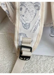 1pc Cartoon Kindergarten Zipper Closure Cute Backpack For Girls Suitable For All Seasons Daily Use Mini Bag For College Students