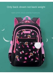 حقيبة ظهر للمدرسة لكافة الأعمار، حقيبة ظهر لحمل كمبيوتر 15.6 بوصة ذات كتفين مع بوم بوم ، هدية عودة إلى المدرسة ،