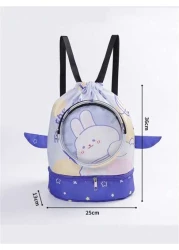 Waterproof Swimming Backpack With Dry And Wet Separation Ldeal For Swimming Storage