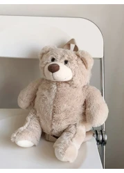 Fashionable And Cute Plush Bear Funny Backpack Cute Cartoon Backpack Plush Zipper Backpack The Best Backpack For Going Out And Taking Photos