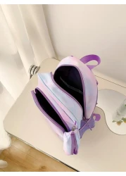 حقيبة ظهر مطبوع عليها رسوم الكرتون والحصان الوحشي المخفض للفتيات ، مع حافظة قلم مدرجة