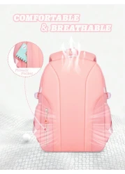 1pc Large Capacity Purple Pink Girl s Backpack Ideal For School Outdoor Trips Lightweight Comfortable Multi Purpose With Pendant Perfect Birthday Gift For Girls Must Have For Back To School