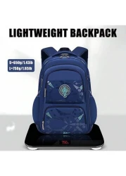 1 Piece Kids Backpack School Boy Backpack Handsome Student School Bag Large Capacity Multi Pocket Waterproof Backpack School Supplies Suitable For 6 14 Years Old Teenager Students School And Travel