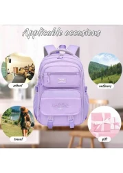 1pc Large Capacity Girls Backpack Casual Fashion Backpack 15 6 Inch Laptop Backpack School Bag With Luggage Strap Outdoor Traveling Bag Suitable For Teenage Girls School And Travel