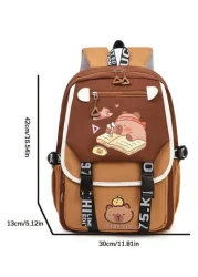 1pc Cartoon Backpack Lightweight And Cute New Schoolbag A Variety Of Styles To Choose From Durable Casual And Fashionable With Webbing Hook For Easy Hanging Zipper Style Suitable For A Variety Of Scen