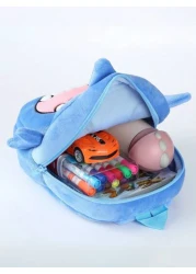 MICHLEY MICHLEY 1pc Boys And Girls Elephant Closure Backpack Penguin Shark Cartoon Cute Plush Double Head Zipper Closure Backpack Student Study Supplies For Travel Outdoor Vacation Camping Holiday Gif