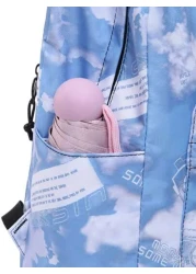 قطعة واحدة حقيبة ظهر نايلون بسيطة خفيفة مقاومة للماء عصرية للطلاب، حقيبة يومية متعددة الاستخدامات