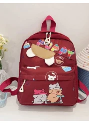 1pc Back To School Backpack Casual College Backpack Cute Cartoon Capybara Backpack Suitable For Daily School Very Suitable For Campus Class Photo Taking Birthday Gifts Suitable For Daily Shopping Shop