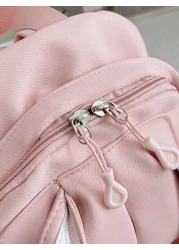 قطعة واحدة حقيبة ظهر طالب جديدة ذات تصميم أذن الأرنب جذاب متعدد الاستخدامات من النايلون مقاوم للماء سعة كبيرة