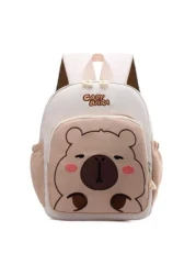 1pc Zipper Closure Fashion Cartoon Cute Capybara Backpack Suitable For Any Occasion Travel Backpack Comfortable And Adjustable Shoulder Straps Meet Basic Storage Needs Suitable For Outdoor Play Commut