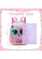 حقيبة ظهر قطيفة على شكل حيوان مقاس 13 بوصة للأطفال في السن الصغير، مناسبة للحضانة والأنشطة الرياضية الخارجية،