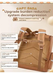 قطعة واحدة، حقيبة رياضية كبيرة السعة، خفيفة، حماية للعمود الفقري، بنمط كرتوني جميل للطلاب والأطفال، يمكن است