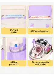 New Children s Schoolbag For Primary Students 6 12 Years Old Girls Shoulders Backpack 1 6 Grades Multi Color Cute Waterproof Lightweight Girls Large Capacity Children s Bag