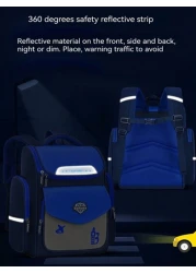 1 قطعة حقيبة مدرسية للأولاد والبنات طلاب المدارس الابتدائية ذات إغلاق سحاب، حماية للظهر وخفيفة الوزن، سعة كبي